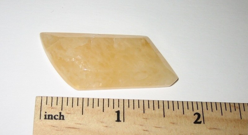1.6" TUMBLED POLISHED NATURAL SATYALOKA YELLOW AZEZTULITE STONE ~ 11.8g *4  (GG)