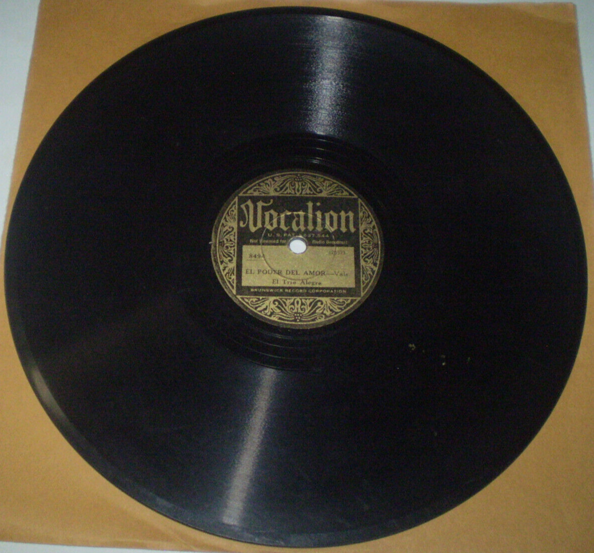 EL TRIO ALEGRE - PEOR ES NADA - 1932 Vocalion 8494 - Ace Tex Mex Fiddling!!