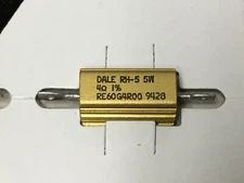 (1 PC) DALE  RE60G4R00  Wirewound Resistors Chassis Mount 5W 4 OHM 1% Inductive 