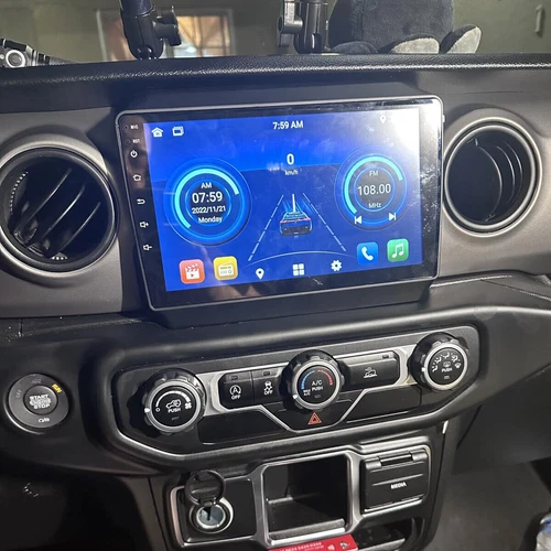 CarPlay For 2018-2022 Jeep Wrangler JL Gladiator Android 13 Car Radio Stereo GPS - Picture 4 of 17