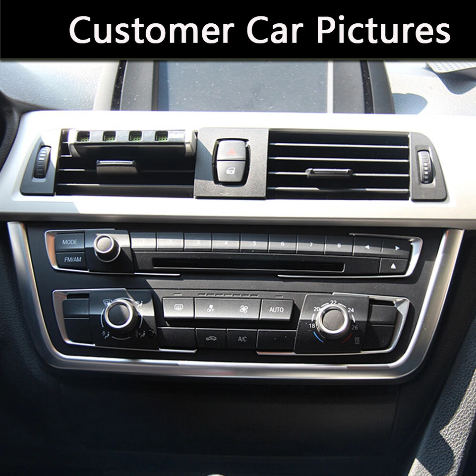 Ajuste para BMW Serie 3 4 GT F30 F34 F36 13-19 Control Central Decoración Tira Borde Foto 4 de 4