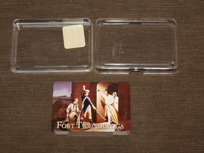 VINTAGE FORT TICONDEROGA PLAYING CARDS IN PLASTIC CASE NEW UNOPENED