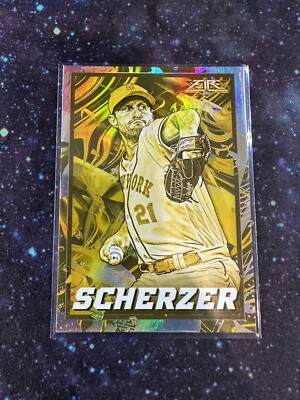 2022 Topps Fire MAX SCHERZER Gold Minted Parallel METS #7