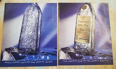 Seagram's Extra Dry Gin Alcohol & RC Cola Soda Vintage 1994 Print Advertisements