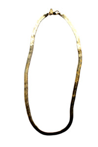Authentic Premier Designs Gold Plated Herringbone Chain 17" Necklace Vintage Jewelry