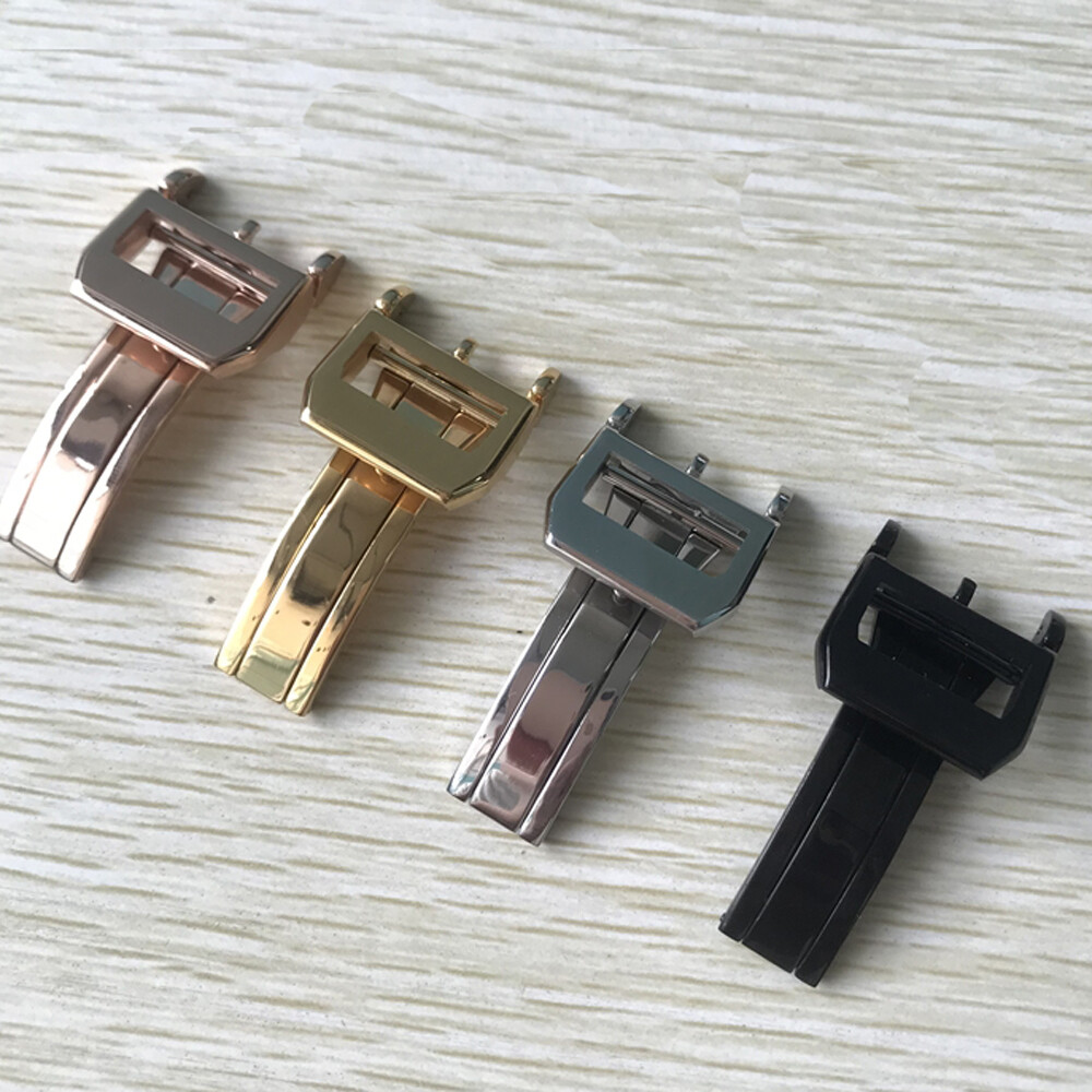 18mm Folding Deployment Clasp Buckle for IWC Rubber Leather Watch Band Strap