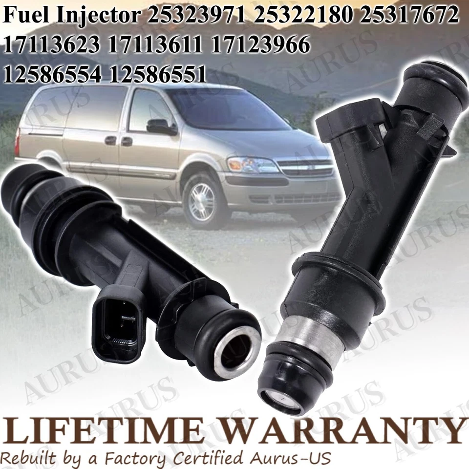 x6 OEM DELPHI Fuel Injectors for 2000 2001 2002 2003 2004 Oldsmobile Alero 3.4L - Image 3 of 4