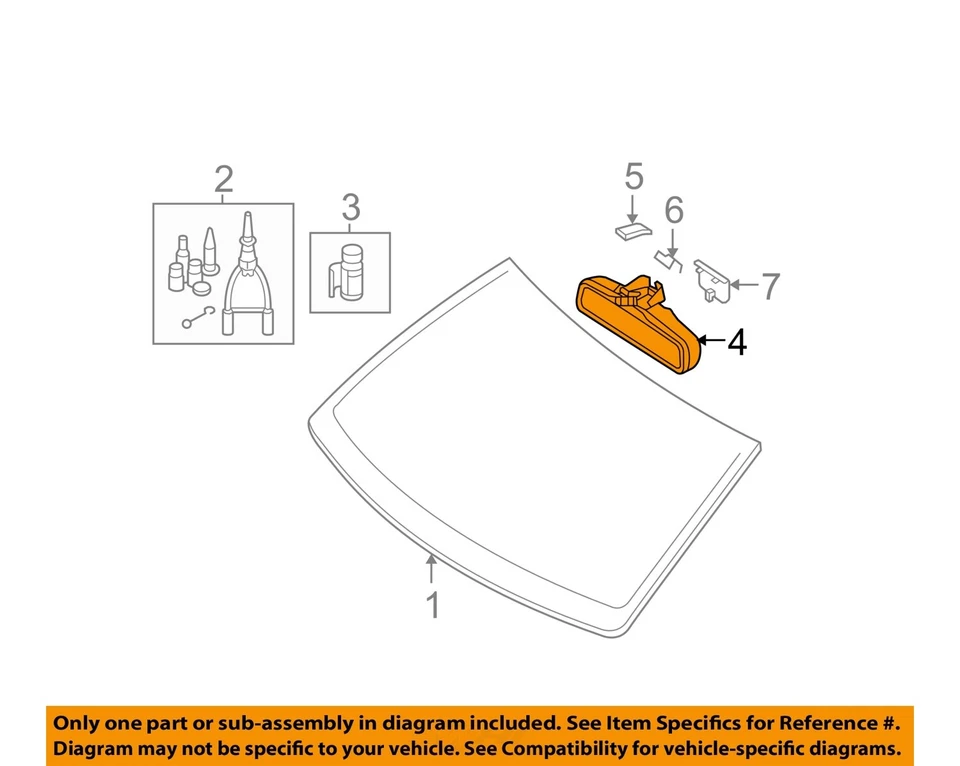 Used Front Center Interior Rear View Mirror fits: 2013 Volvo XC90 S60 automatic Foto 3 de 4