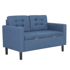 Sofa mit Staufachfunktion Couch Stoffsofa Relaxsessel Sessel mit Kissen 2 Sitzer
