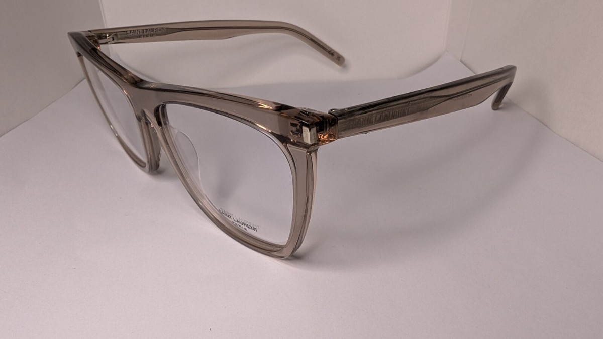 Saint Laurent SL518 004 Eyeglasses Brown 56mm Square Frame Amazon.com: Saint Laurent SL 108 SLIM Sunglasses 004 Havana  main image 2