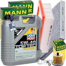 MANN INSPEKTIONSPAKET+5L LIQUI MOLY 10W40 ÖL passend für RENAULT TWINGO 3 SMART