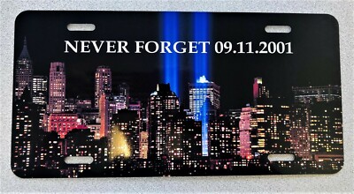 【新品】  2001年 year plate NEVER FORGET 9-11-2001, ALUMINUM FRONT LICENSE PLATE | eBay