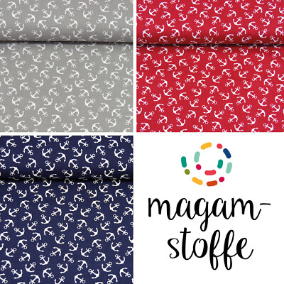 MAGAM-Stoffe ''Anker'' Mode Baumwollstoff ÖKO-TEX Meterware ab 50cm