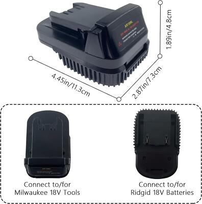 Battery Adapter for AEG 18V Battery to for Milwaukee 18V Power Tool Converter