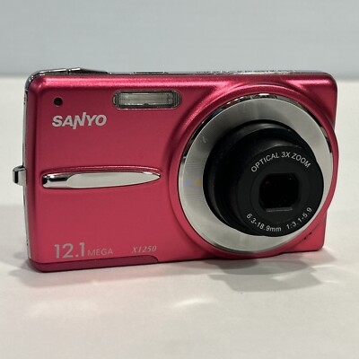 Sanyo VPC-X1250 12.1 MP 3X Optical Zoom Camera - Pink w/ Battery 