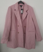 Newlook Blair Boucle Blazer. Size - 16. Colour - Pale Pink.