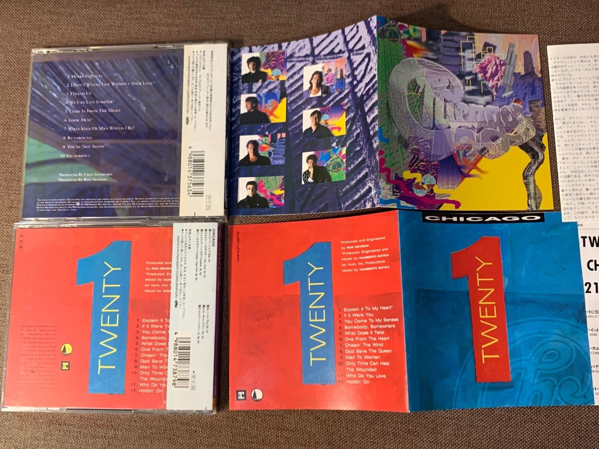 Bundle of 2 CHICAGO JAPAN CD 19 + 21 OBI (laminated)+INSERT 25XD