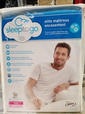 SERTA FULL SLEEP TO GO ELITE 16" MATTRESS ENCASEMENT WITH SCOTCHGARD