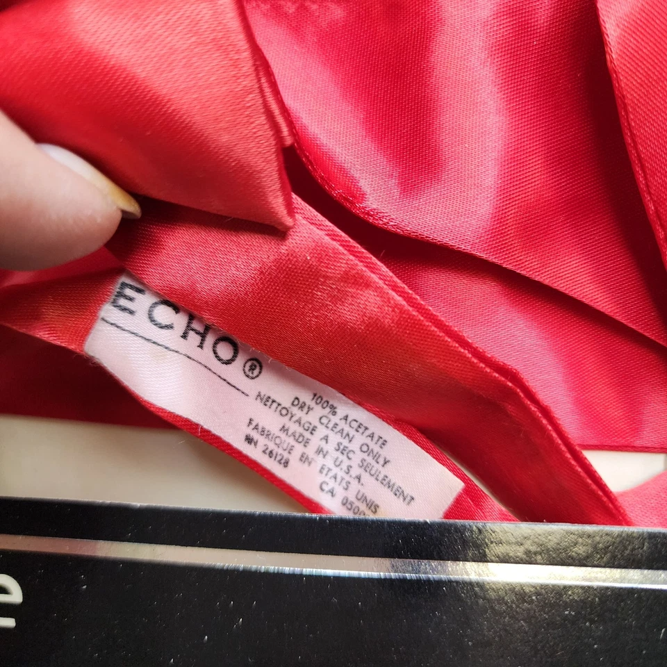 Vintage Echo Gravata Preta Vermelha Cummerbund Laço NOVO Vestido Ajustável - Imagem 4 de 4