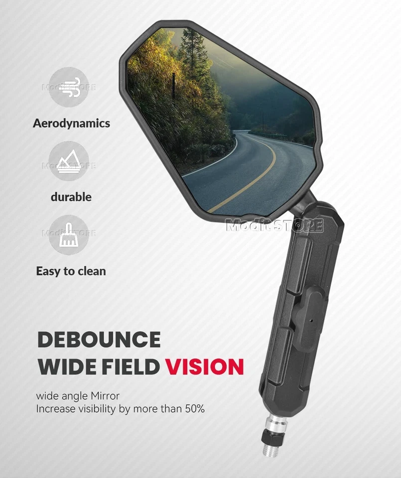 Espejo retrovisor moto 7/8" montaje manillar para Honda CRF230L 300L CRF450L Foto 3 de 4