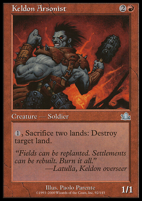 Magic the Gathering MTG Keldon Arsonist (92) Prophecy   LP