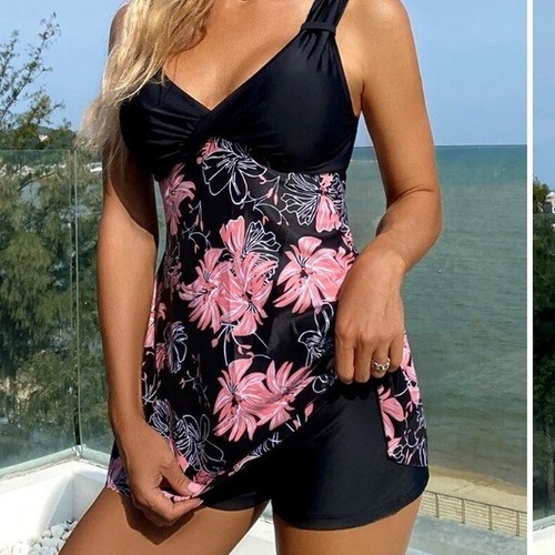 SHEIN Womens NIB Floral Print Swim Dress With Shorts Size M/6 | eBay