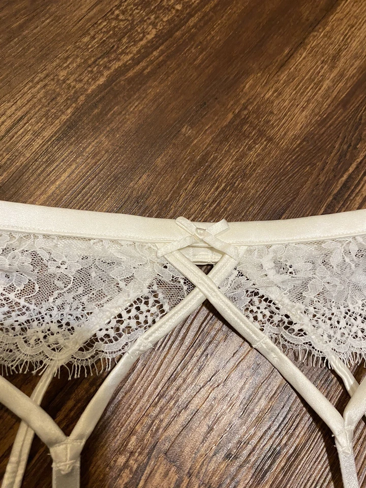 Cinturón Liguero Fleur du Mal Frankie Encaje Tirantes Marfil Talla 2 Pequeño Foto 4 de 4