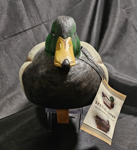 Ducks Unlimited Dick Rhode Shooting Rig Collection Mallard Duck Decoy 17" - 第 5/7 張圖片