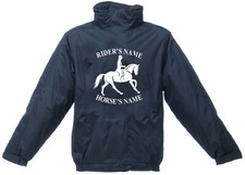 Personalised Waterproof Jacket Horse Pony Mount Equestrian Cob Rider Gift Coat