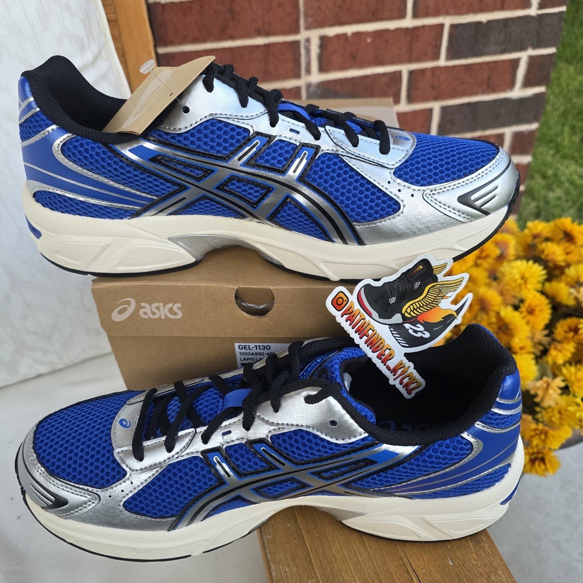 Size 11.5- ASICS Gel 1130 Lapis Lazuli Blue Pure Silver