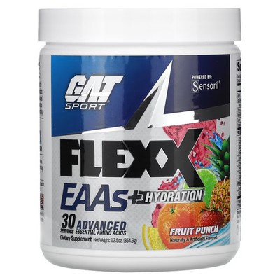 2 X  GAT, Flexx EAAs + Hydration, Fruit Punch, 12.5 oz (354.9 g)-Worldwide