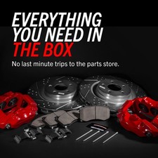 Powerstop Z23 Daily Driver Carbon-fiber Ceramic Pads Drilled & Slotted Rotor & C