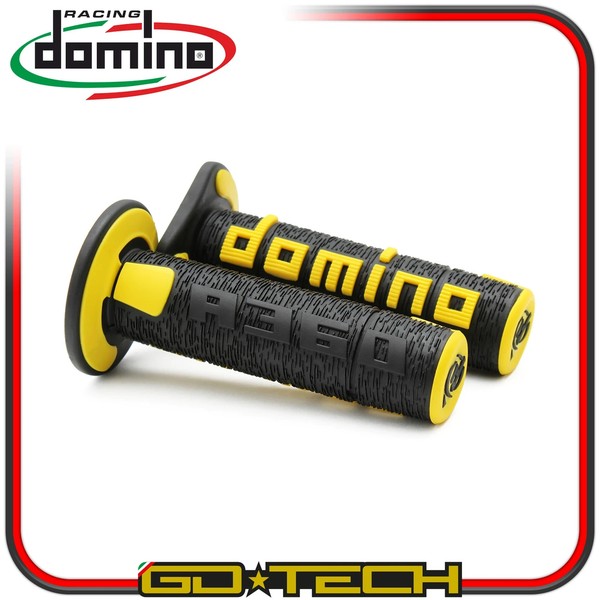 Domino Manopole A360 Off Road Racing Motorrad Cross Enduro Motard Schwarz Gelb-image