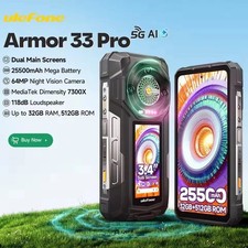 Ulefone Armor 33 Pro Rugged Phone 5G 6.95" 50MP 120Hz 16GB+512GB 25500mAh 66W