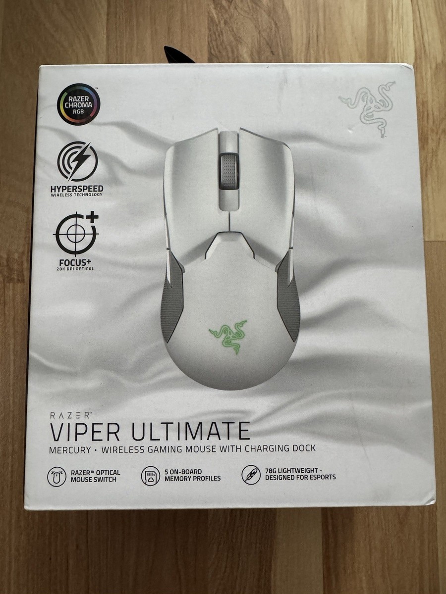 Razer Viper Ultimate Mercury White Wireless Gaming Mouse Razer Viper Ultimate Mercury White Wireless Gaming Mouse