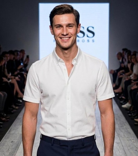 Men Hugo Boss Shirt White Cotton XXL