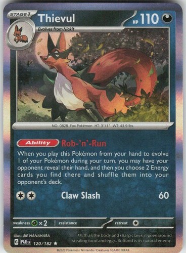 Holo Thievul 120/182 Rare Paradox Rift Near Mint
