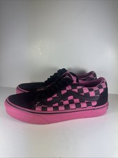 Vans Old Skool Skate Pink Black Checkered Shoes Women s Size 6 Sneakers