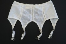 Vintage 1960s White Garter Belt - Size 24 Cotton Blend XS 2