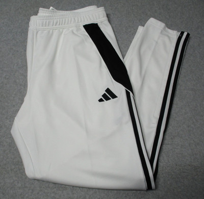 Adidas Tiro 24 Track Pants Mens Sz Extra Large White Black Tapered Zip Pockets