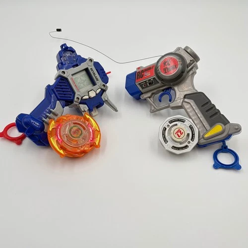 Electronic Beyblade Launchers Lot RC Draciel Beyblades Working DX VTG 2001
