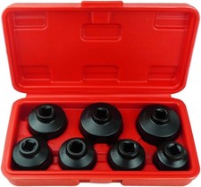 7-piece Oil Filter Socket Set Includes 24mm27mm29mm30mm32mm36mm38mm. Ca...
