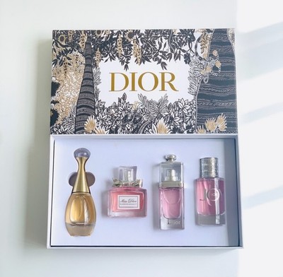 Dior Mini Perfume Set 4pc Eau De Parfum Miss Dior, J'Adore, Addict, Poison
