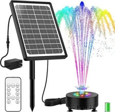 Outdoor 10W Solar Fountain: LED, Battery, Remote Control & DIY Solar Pond Pump