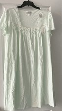 New Miss Elaine Silky Knit Mint Green Cap Sleeve Short Nightgown 1X