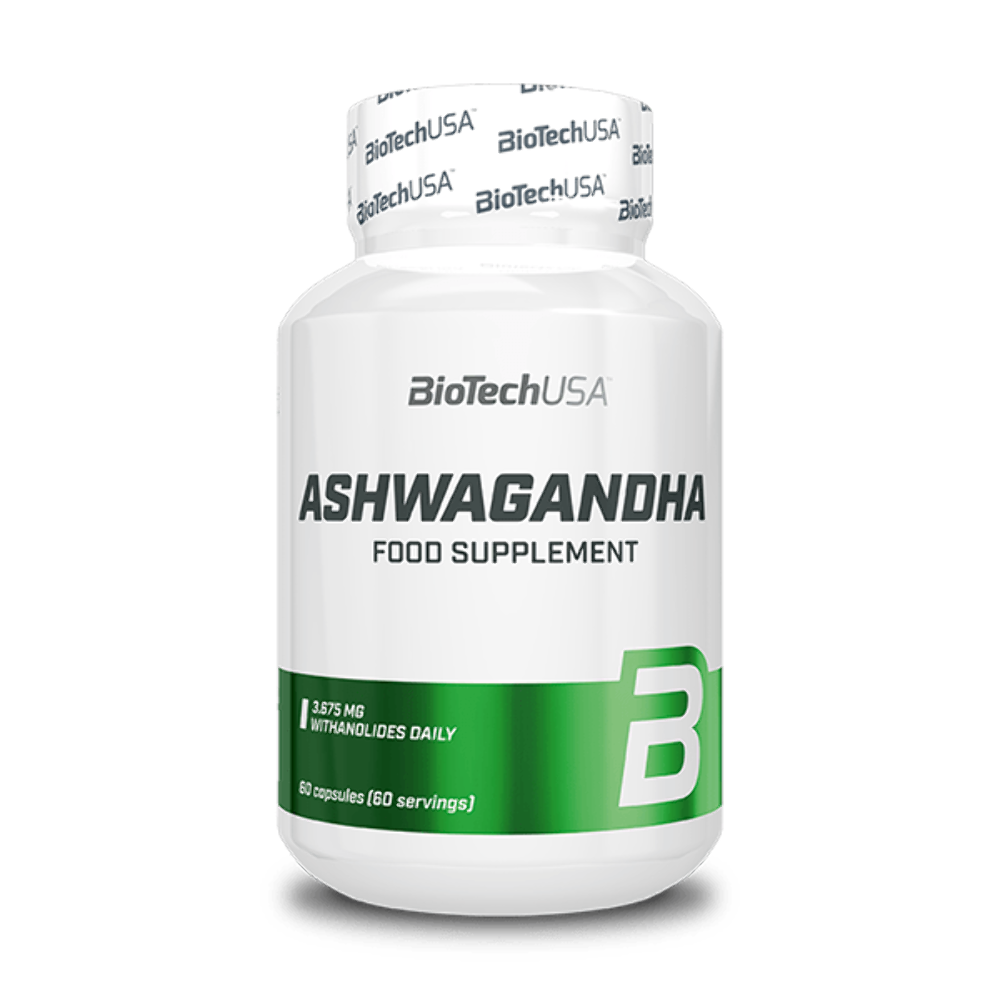 BiotechUSA Ashwagandha with 3.675mg Withanolides - 60 Capsules
