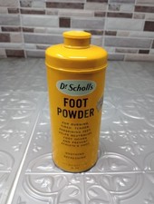 Vintage 1948 Dr Scholl's Foot Powder Tin Can No. 819 Made In USA Advertising