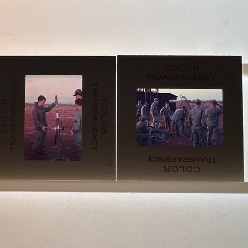 Lot of 2 Vietnam War 1969 Color Transparency Soldier Load Mortar Gun Photo Slide - Bild 1 von 4