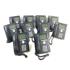  Lot of 10 Avaya 9608 8-Line IP Business Phones Telephones w/Handsets  Stands