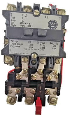 A200M1CB WESTINGHOUSE NEMA 1 3POLE STARTER 208V 505C806G02 COIL Reconditioned